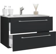 VCM Waschtisch "2-tlg. Waschplatz Waschtisch Badinos 2 Schublade" 2 Stk. tlg.