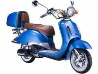 Motorroller GT UNION "Strada" & Mofas blau Motorroller mit Topcase