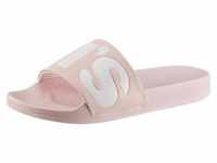 Badepantolette LEVI'S "June LS" Gr. 41, rosa (rosé, weiß) Damen Schuhe