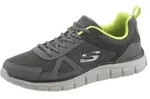 Sneaker SKECHERS "Track", Herren, Gr. 46, grau (grau schwarz), Leder, Textil, Schuhe