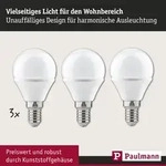 PAULMANN LED-Leuchtmittel "Tropfen 4W E14 230V Warmwei&szlig; 3er-Pack", Energieeffizienz: