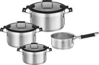 R&Ouml;SLE Topf-Set "SILENCE PRO" Set, je 1 Kochtopf &Oslash; 16/20/24 cm, 1x Stielkasserolle