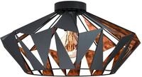 EGLO Deckenleuchte "CARLTON 6 Deckenlampe, schwarz-kupfer, exkl. Leuchtmittel E27,