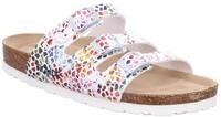 Pantolette ROHDE "Alba", Damen, Gr. 39, bunt (wei&szlig;, multi), Nubuklederimitat, Schuhe