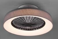 REALITY LEUCHTEN LED Deckenleuchte "Farsund Deckenventilator", grau, 1, &Oslash; 47cm H: