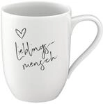 Villeroy & Boch Becher "Becher mit Henkel Lieblingsmensch Statement 290 ml wei&szlig;"