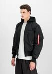 Alpha Industries Bomberjacke "MA-1 ZH Back Print" mit Kapuze Kunstfaser, slim fit