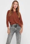 3/4-Arm-Shirt ONLY "ONLALBA 3/4 TOP JRS NOOS", Damen, Gr. L, braun (picante),