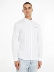 Tommy Jeans Langarmhemd "TJM Slim Stretch Oxford Shirt" mit Flaglabel auf der...