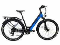 E-Bike LLOBE "Yukon Lady 28"" E-Bikes Gr. 51 cm, 28 Zoll (71,12 cm), schwarz (blau,
