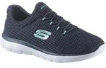 Slip-On Sneaker SKECHERS "Summits", Damen, Gr. 38, blau (navy), Synthetik, Textil,