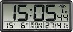 Hama Funkwanduhr "Funkwandhuhr Wanduhr Jumbo DFC Digital extragro&szlig;e Anzeige"