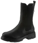 Chelseaboots RIEKER, Damen, Gr. 40, w&auml;rmend, schwarz, Lederimitat, Schuhe