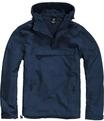 Anorak BRANDIT "Brandit Herren Fleece Pull Over Windbreaker", Herren, Gr. 4XL, navy,