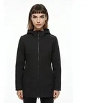 Softshelljacke CMP "WOMAN JACKET DET HOOD", Damen, Gr. 42, nero, Obermaterial: 96%