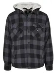 Anorak BRANDIT "Brandit Herren Lumberjacket Hooded", Herren, Gr. 5XL, schwarz, grau,