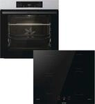 GORENJE Backofen-Set "BOSB 737OTX" mit 1-fach-Teleskopauszug Aqua Clean Set, 2...
