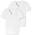 T-Shirt SCHIESSER "T-Shirt 2PACK T-shirt 2er Pack", Herren, Gr. S, wei&szlig;,