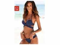 Push-Up-Bikini S.OLIVER Gr. 40, Cup A, blau (marine) Damen Bikini-Sets Ocean Blue