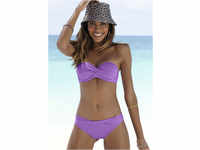 Bandeau-Bikini-Top S.OLIVER "Spain" Gr. 34, Cup B, lila Damen Bikini-Oberteile Ocean