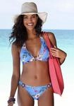 Bikini-Hose S.OLIVER "Maya", Damen, Gr. 40, N-Gr, blau (blau, bedruckt),...