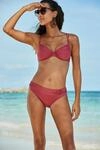 Bikini-Hose S.OLIVER "Rome", Damen, Gr. 44, N-Gr, rot (rostrot), Microfaser,