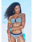 Bikini-Hose VENICE BEACH "Summer", Damen, Gr. 42, N-Gr, blau (wei&szlig;, marine