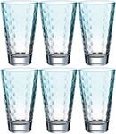 LEONARDO Longdrinkglas "OPTIC" 300 ml, 6-teilig