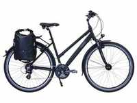 Trekkingrad HAWK BIKES "HAWK Trekking Lady Premium Plus Black" Fahrräder Gr. 44 cm,