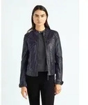 Lederjacke MAZE "31Ryana", Damen, Gr. S, lila, Obermaterial: 100% Lammleder. Futter:
