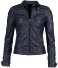 Lederjacke MAZE "31Ryana", Damen, Gr. M, blau (navy), Obermaterial: 100% Lammleder.