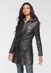 Mauritius Ledermantel "Bente" 2-in-1-Lederjacke mit abnehmbarem Kapuzen-Inlay aus