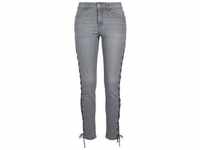 Bequeme Jeans URBAN CLASSICS "Urban Classics Damen Ladies Denim Lace Up Skinny...