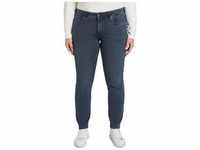 Slim-fit-Jeans TOM TAILOR PLUS Gr. 50, N-Gr, blau (used dark stone blue) Damen Jeans