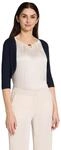 Bolerojacke VERA MONT "Damen figurbetont", Damen, Gr. 42, blau (night sky), Jersey,