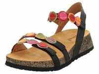 Sandale THINK "KOAK" Gr. 40, bunt (schwarz, bunt) Damen Schuhe Keilsandaletten