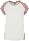 Kurzarmshirt URBAN CLASSICS "Urban Classics Damen Ladies Contrast Raglan Tee", Damen,