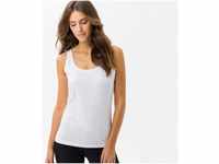 Kurzarmshirt BRAX "Style SILVY" Gr. 46, weiß (offwhite) Damen Shirts Jersey