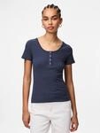pieces Kurzarmshirt "PCKITTE SS TOP NOOS BC" Baumwollmischung, slim fit