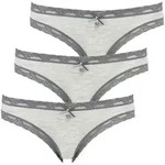 Minislip LIKE IT "3er Pack Damen Minislip Kim", Damen, Gr. S, grau (anthrazit),