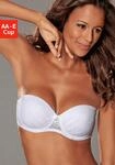 Push-up-BH LASCANA "Chelina", Damen, Gr. 80, Cup A, wei&szlig;, Spitze, Obermaterial: 80%