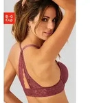 Schalen-BH LASCANA "Premium Dessous", Damen, Gr. 85, Cup C, rosa (dusty, rose),