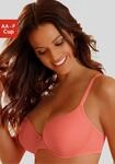 Schalen-BH LASCANA "Ela - perfect basic", Damen, Gr. 80, Cup AA, orange (koralle),