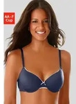 Schalen-BH LASCANA, Damen, Gr. 80, Cup A, blau (rauchblau), Microtouch,...