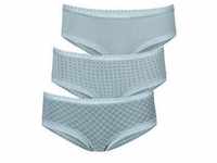 Panty LASCANA Gr. 40/42, 3 St., grün (mint) Damen Unterhosen Spar-Sets