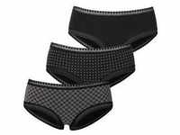 Panty LASCANA Gr. 44/46, 3 St., schwarz Damen Unterhosen Spar-Sets