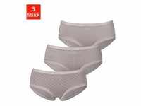 Panty LASCANA Gr. 44/46, 3 St., grau (taupe) Damen Unterhosen Spar-Sets aus