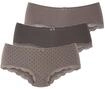 LASCANA Panty 3er-Pack, aus elastischer Baumwolle mit zarter Spitze