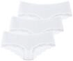 LASCANA Panty 3er-Pack, aus elastischer Baumwolle mit zarter Spitze