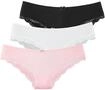 LASCANA Slip 3er-Pack, aus elastischer Baumwolle mit zarter Spitze